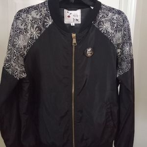 It Girl Windbreaker Sheer Lace Cutout Jacket